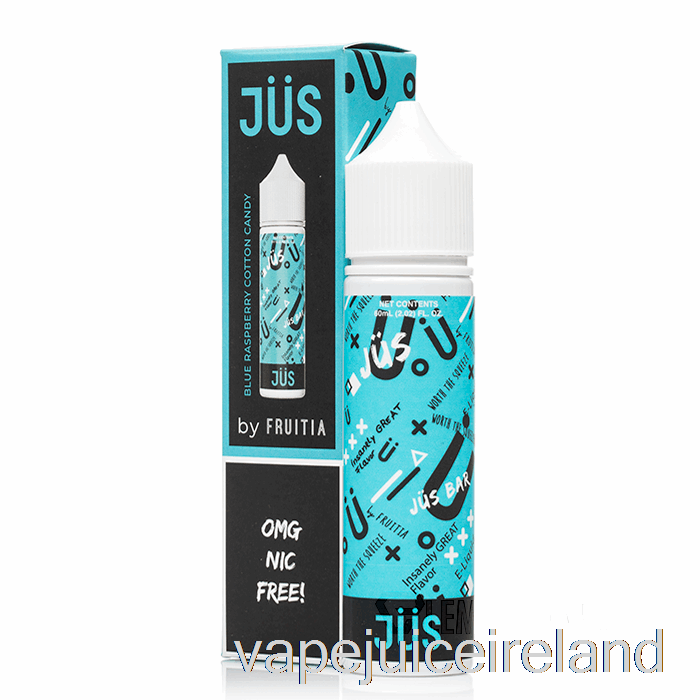 Vape Juice Blue Raspberry Cotton Candy - JUS E-Liquid - 60mL 6mg